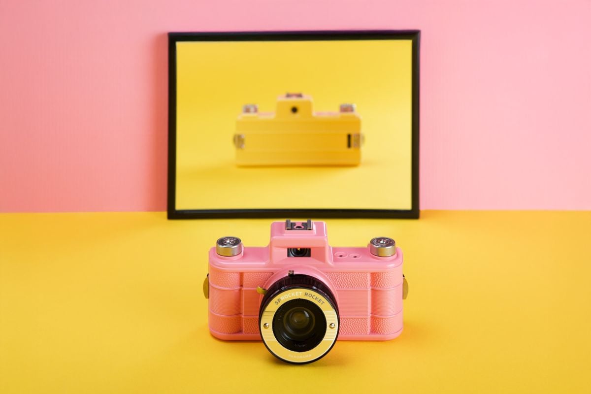 Sprocket Rocket 35 mm Panoramic Camera Strawberry Fusion